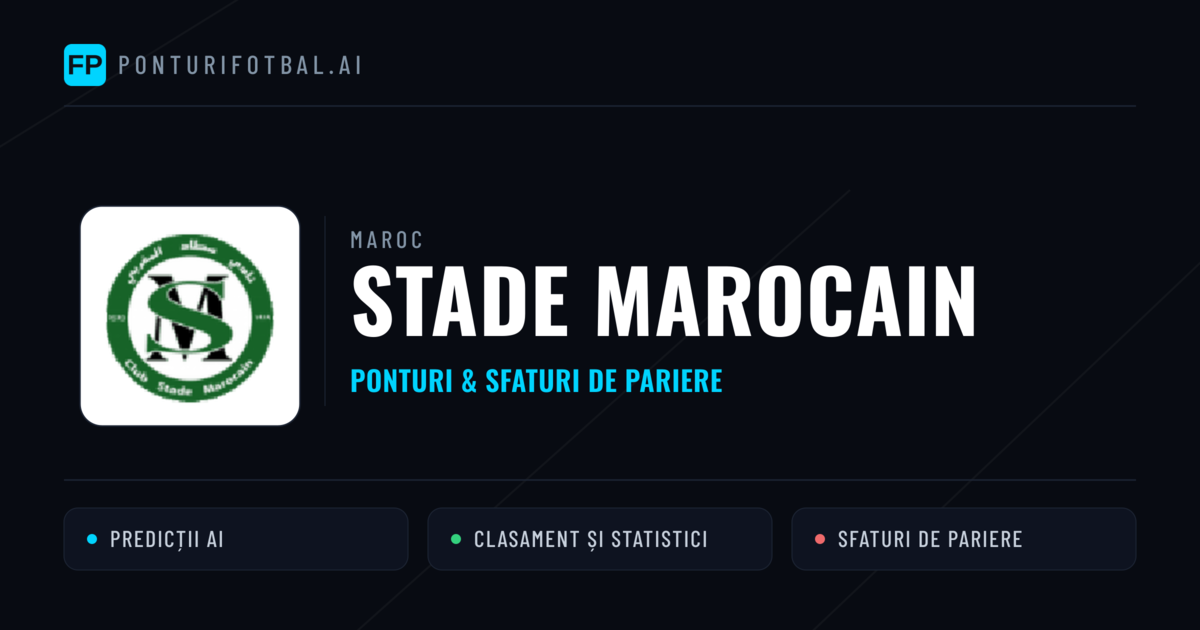 Stade Marocain Ponturi și statistici