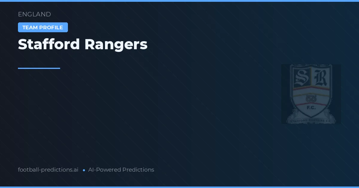 Stafford Rangers Ponturi și statistici