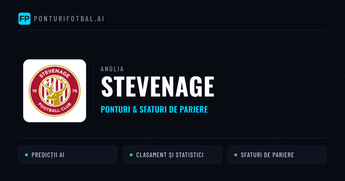 Stevenage Ponturi și statistici
