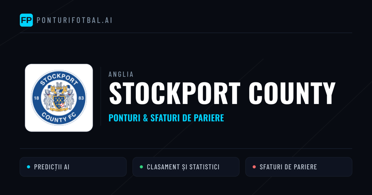 Stockport County Ponturi și statistici
