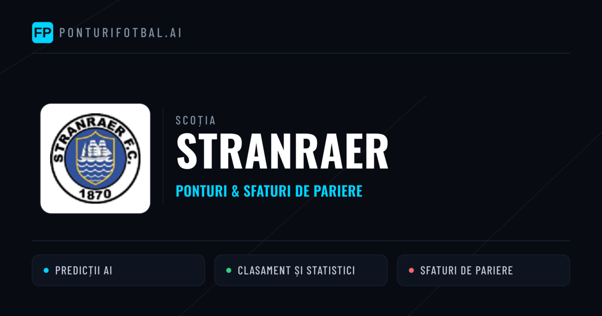 Stranraer Ponturi și statistici