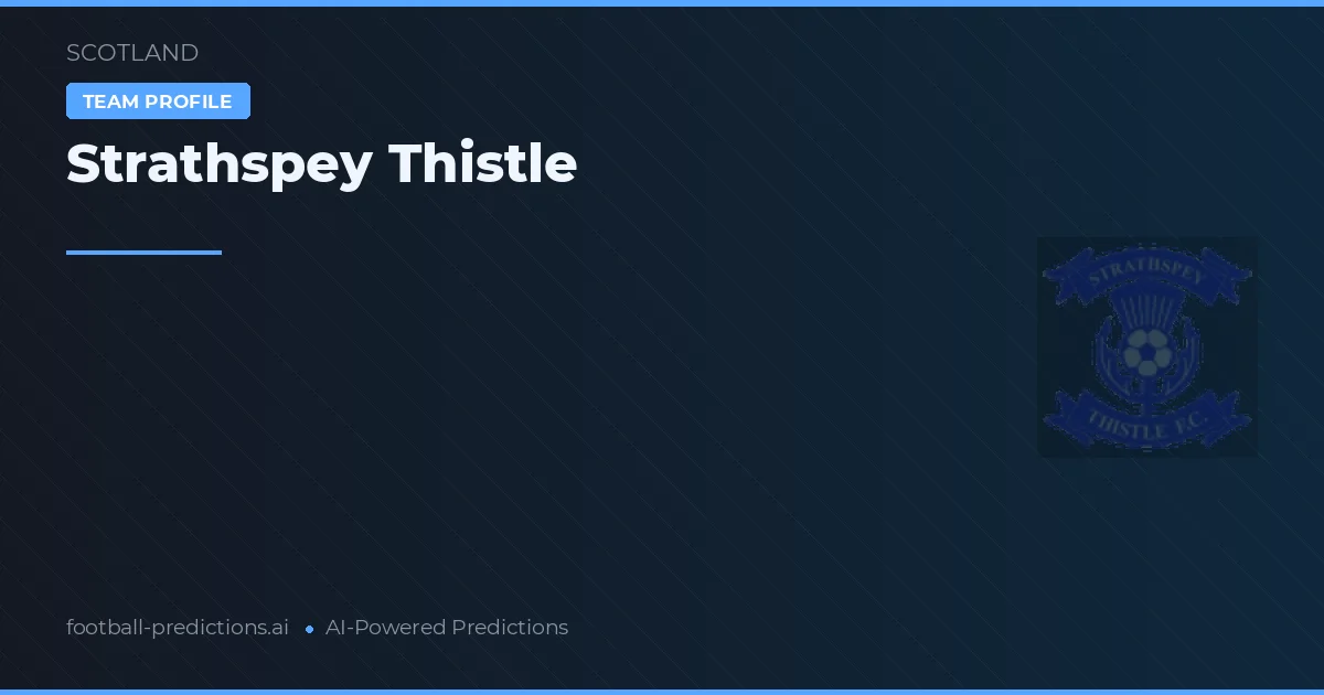 Strathspey Thistle Ponturi și statistici