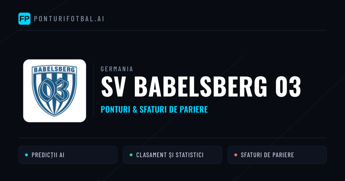 SV Babelsberg 03 Ponturi și statistici