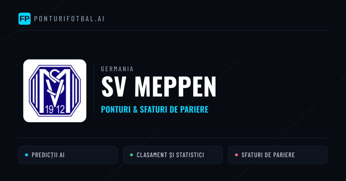 SV Meppen Ponturi și statistici