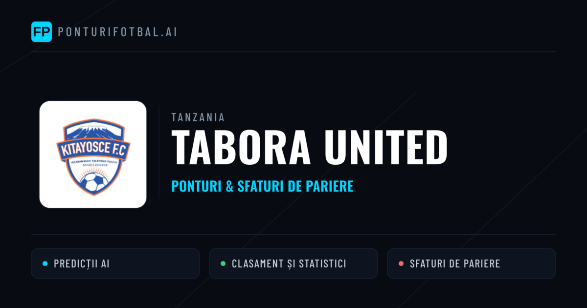 Tabora United Ponturi și statistici