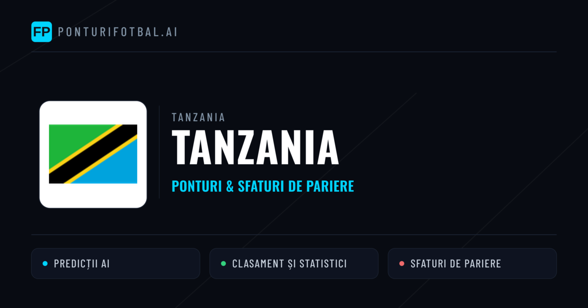 Tanzania Ponturi și statistici