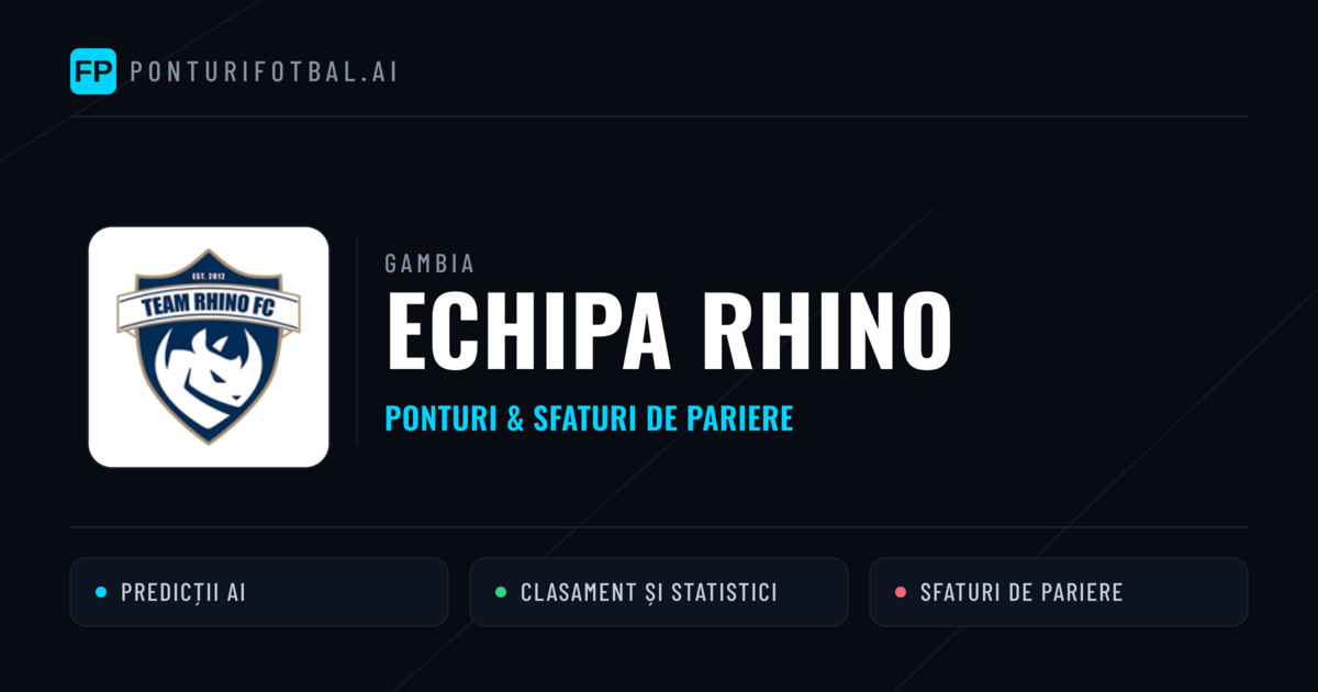 Echipa Rhino Ponturi și statistici