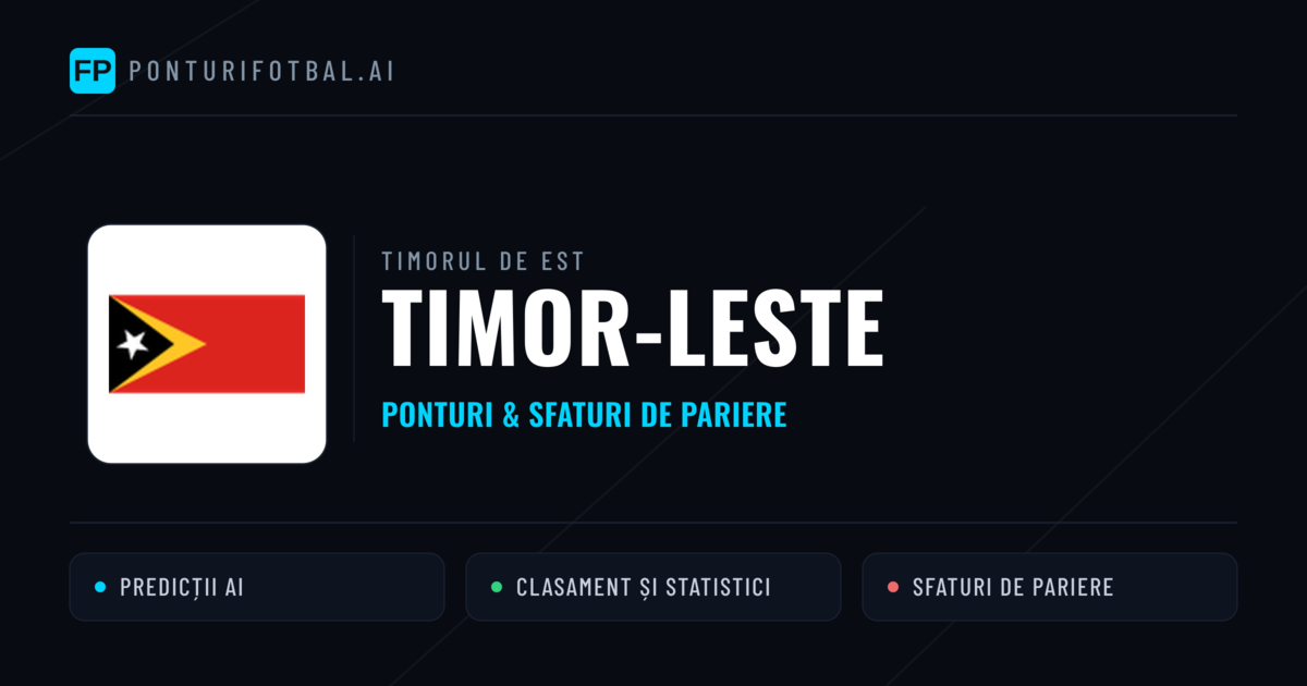 Timor-Leste Ponturi și statistici