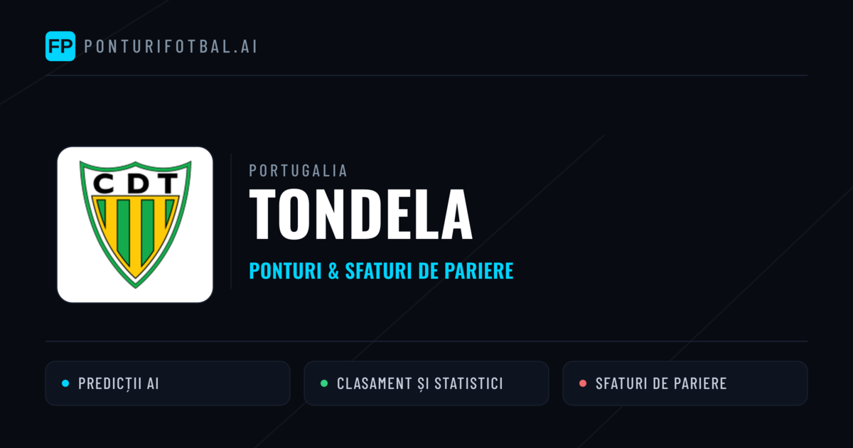 Tondela Ponturi și statistici