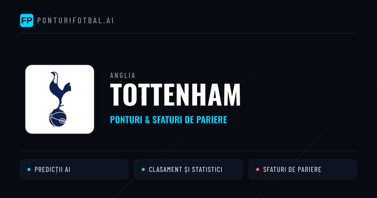 Tottenham Ponturi și statistici