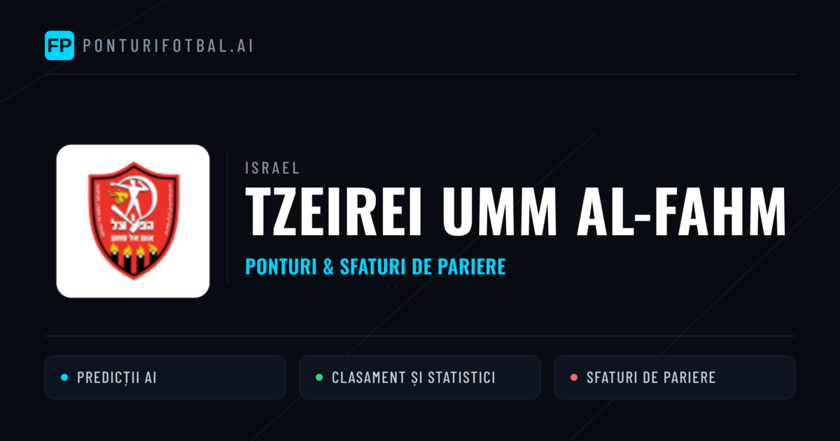 Tzeirei Umm al-Fahm Ponturi și statistici