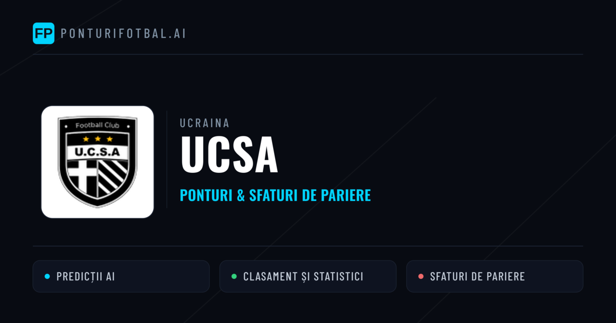 UCSA Ponturi și statistici