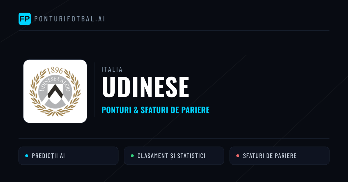 Udinese Ponturi și statistici