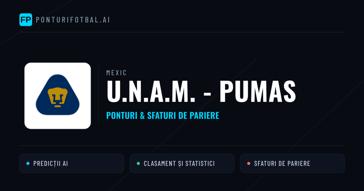 U.N.A.M. - Pumas Ponturi și statistici