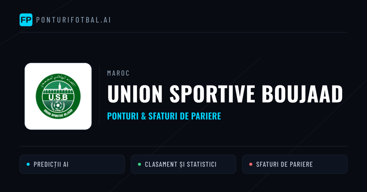 Union Sportive Boujaad Ponturi și statistici