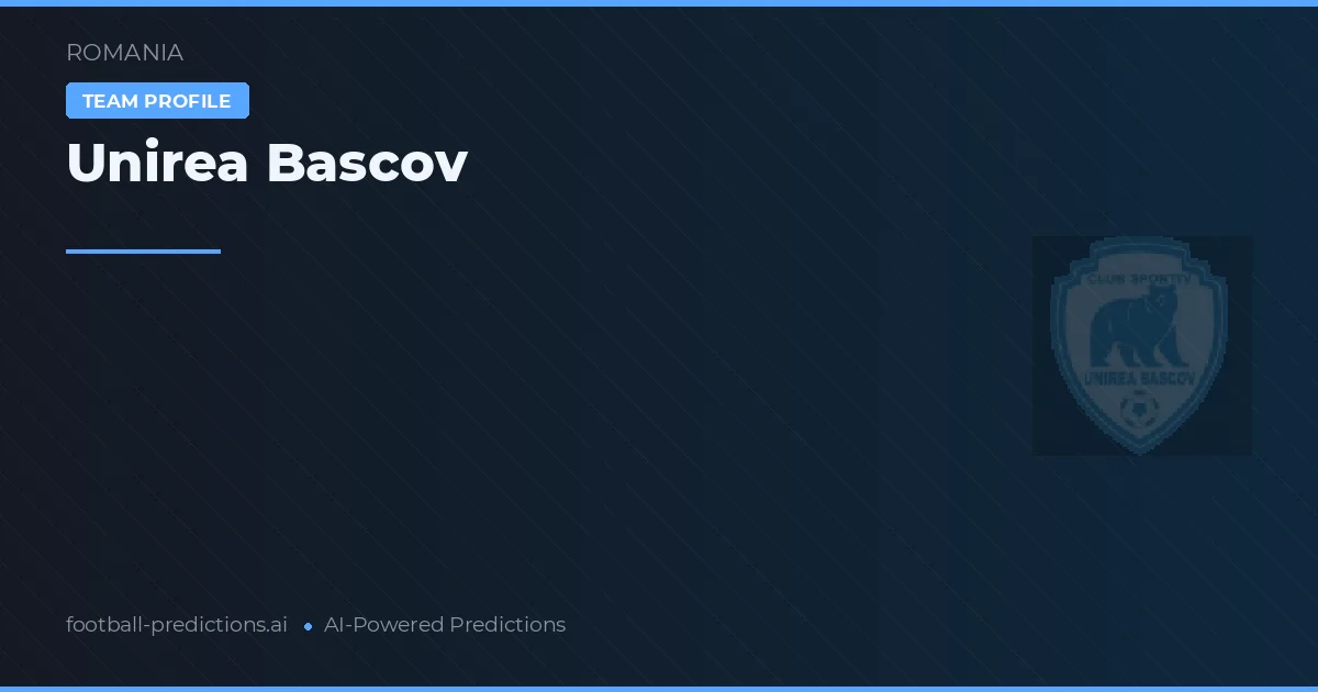 Unirea Bascov Ponturi și statistici