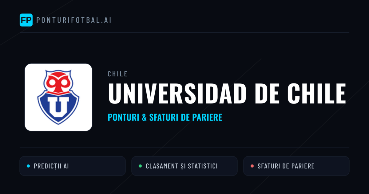 Universidad de Chile Ponturi și statistici