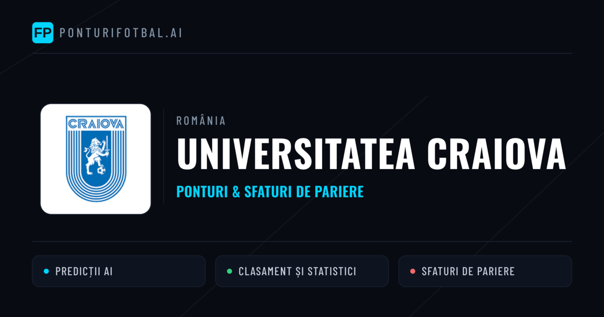 Universitatea Craiova Ponturi și statistici