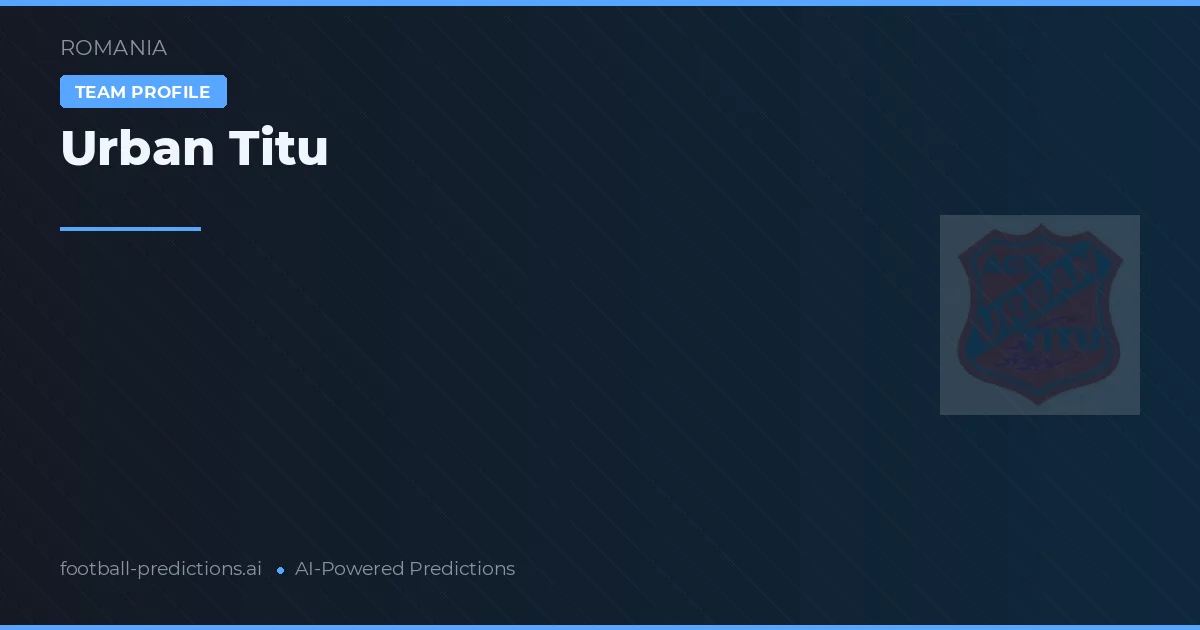 Urban Titu Ponturi și statistici