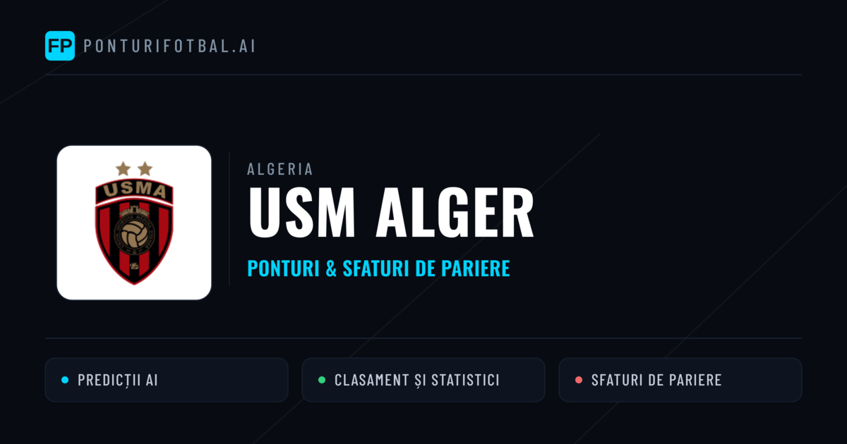 USM Alger Ponturi și statistici