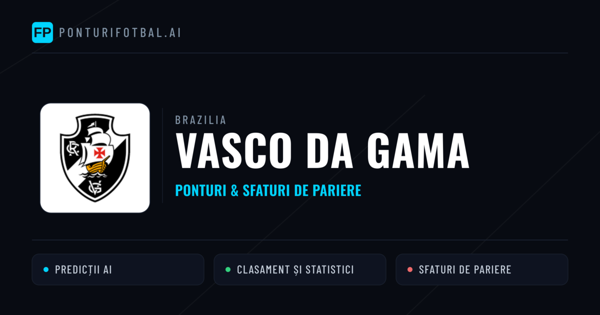 Vasco da Gama Ponturi și statistici
