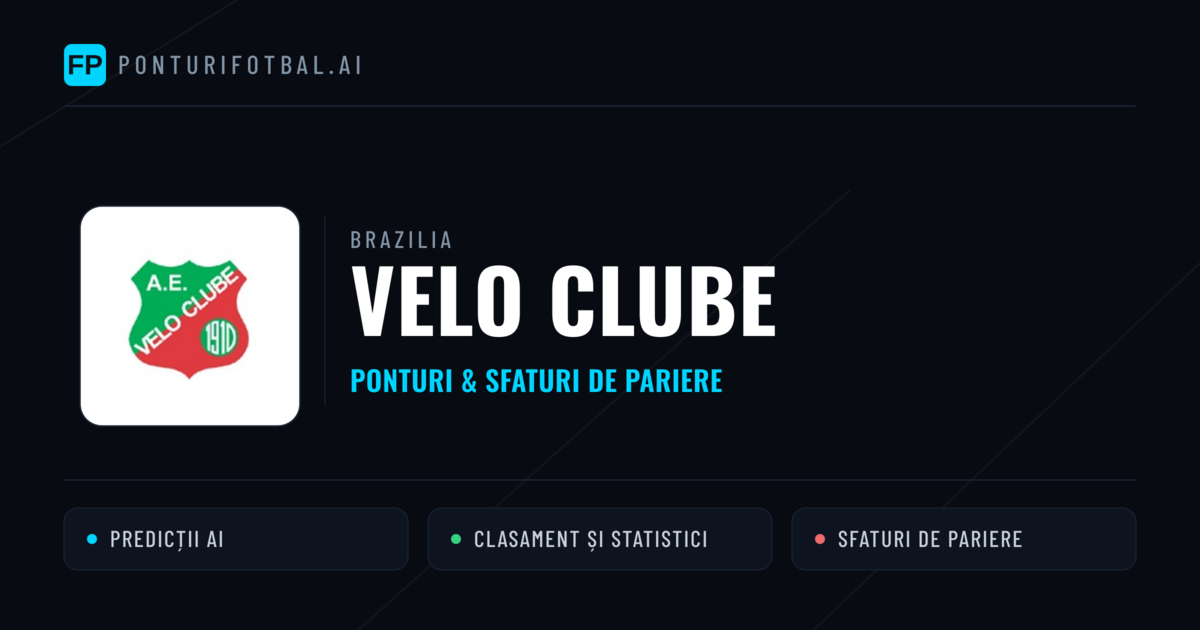 Velo Clube Ponturi și statistici