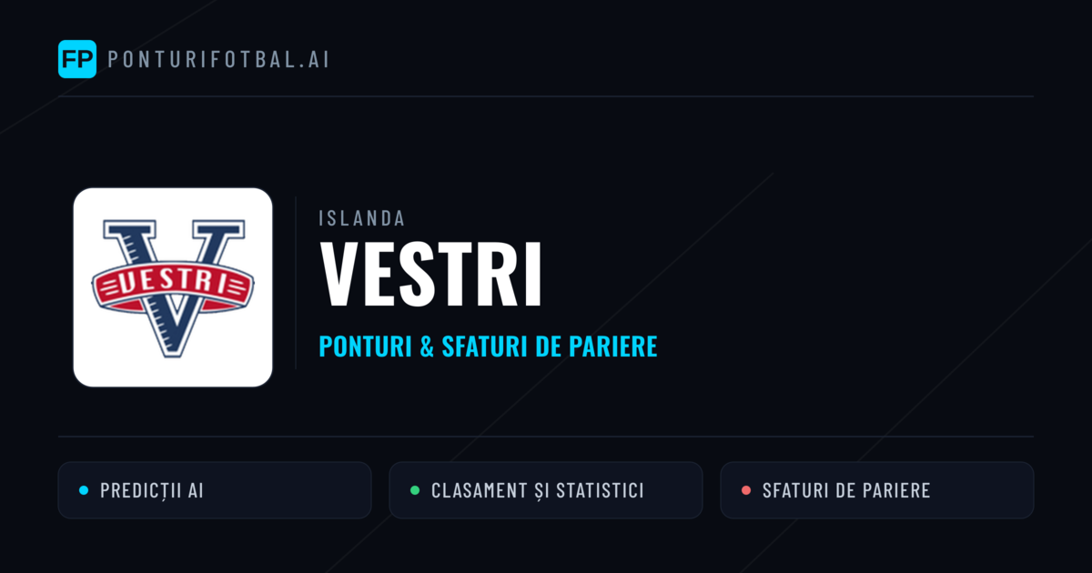 Vestri Ponturi și statistici