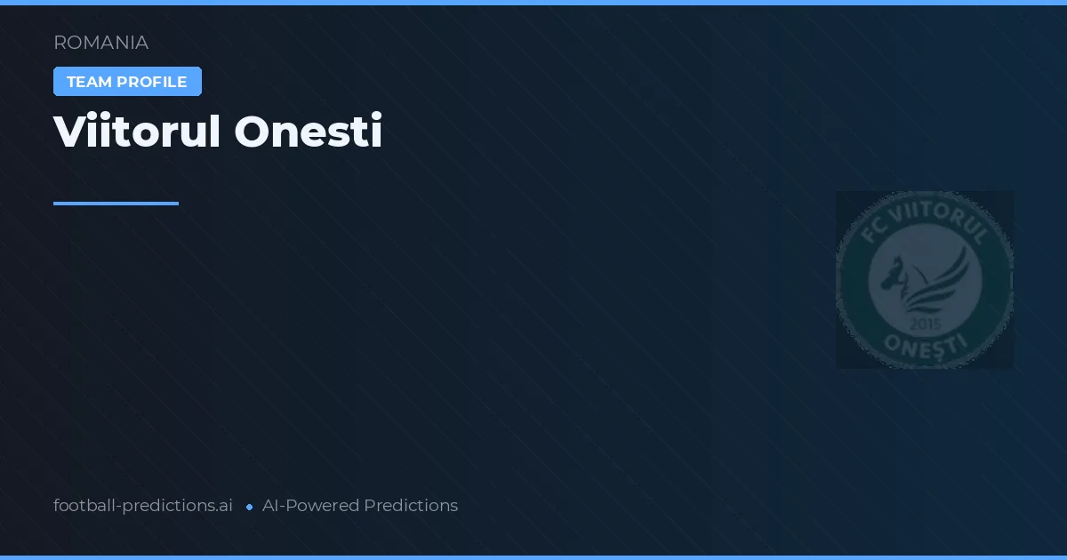 Viitorul Onești Ponturi și statistici