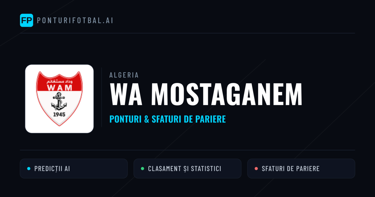 WA Mostaganem Ponturi și statistici