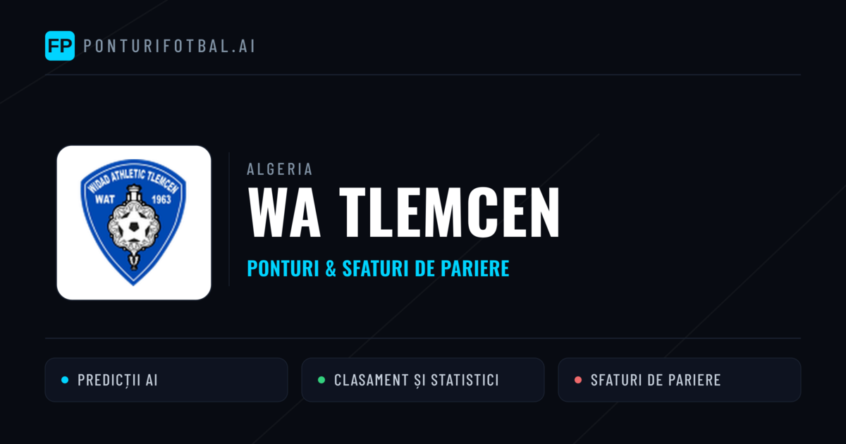 WA Tlemcen Ponturi și statistici