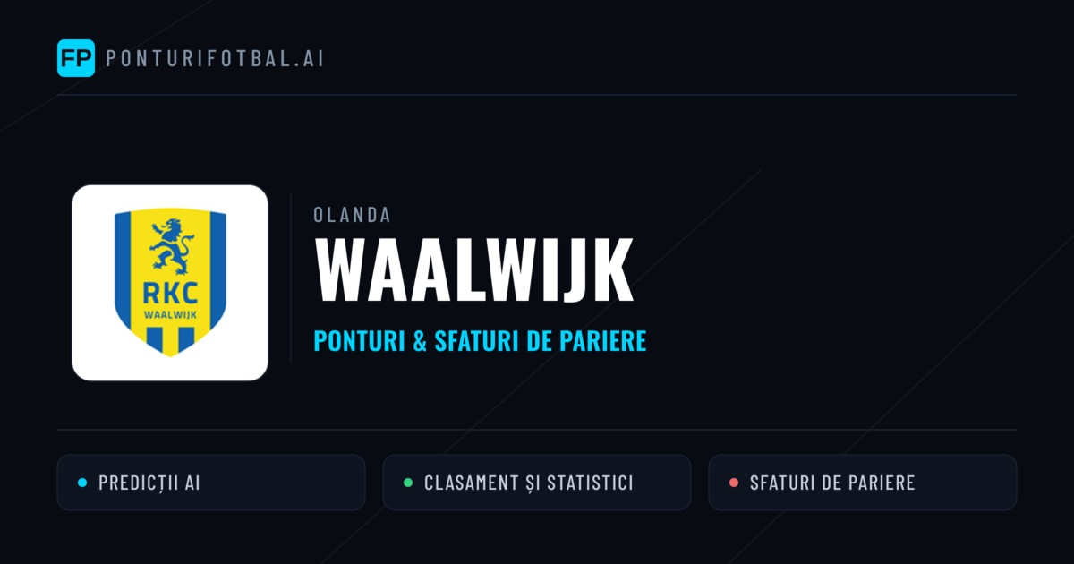 Waalwijk Ponturi și statistici