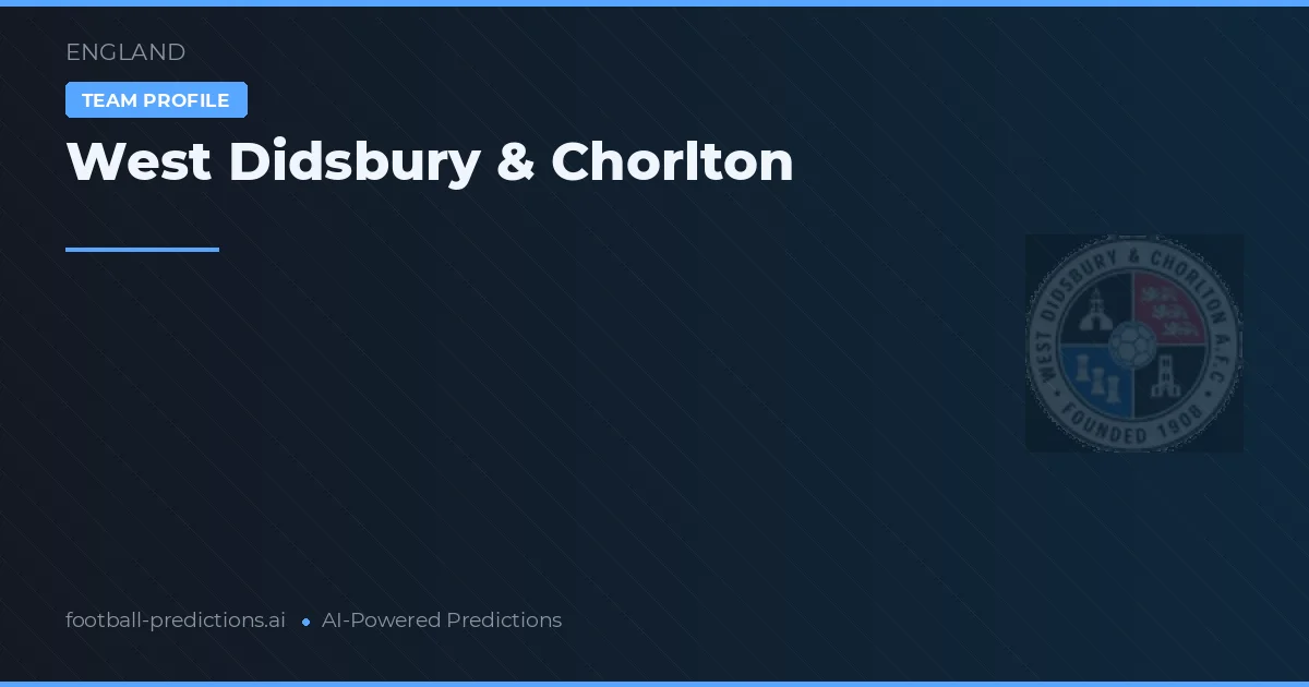 West Didsbury & Chorlton Ponturi și statistici
