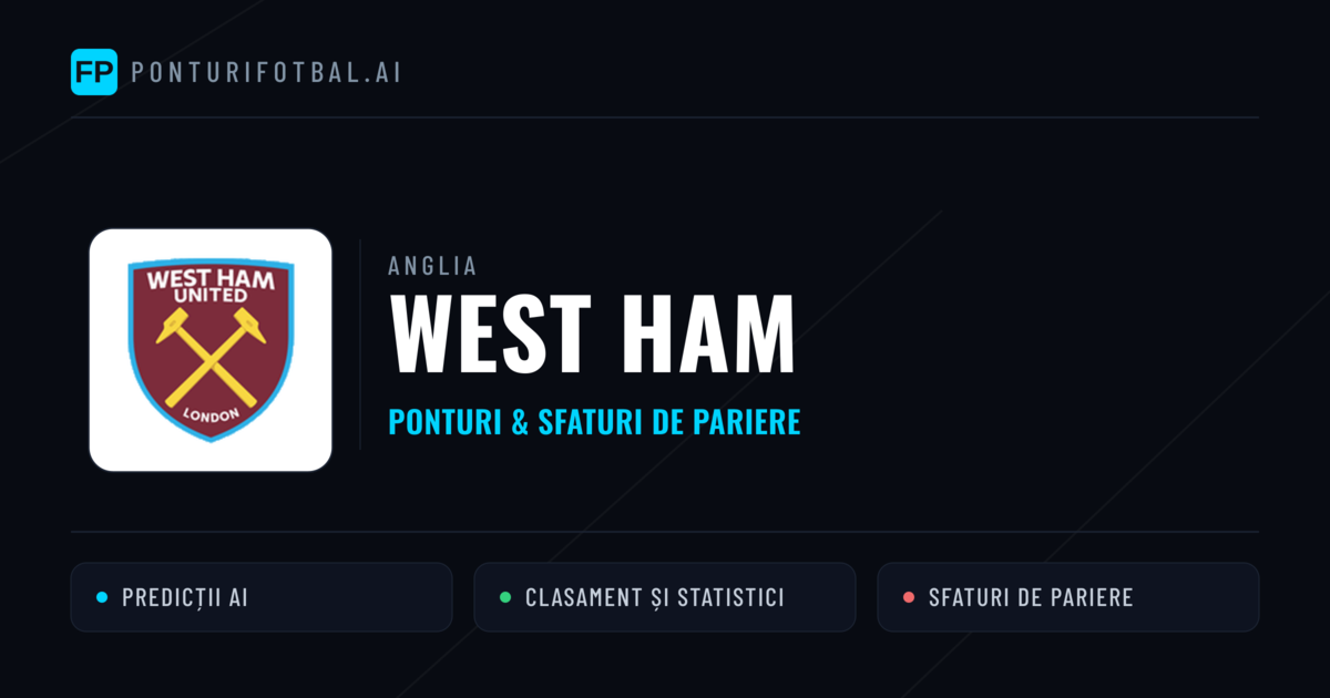 West Ham Ponturi și statistici