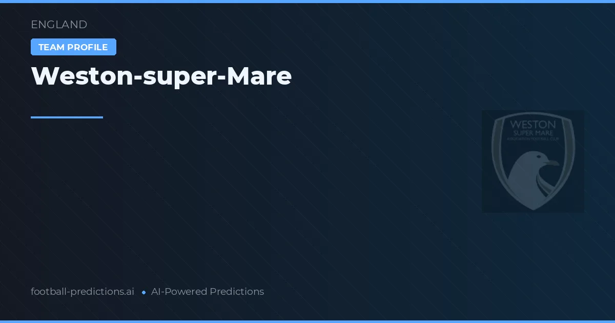 Weston-super-Mare Ponturi și statistici