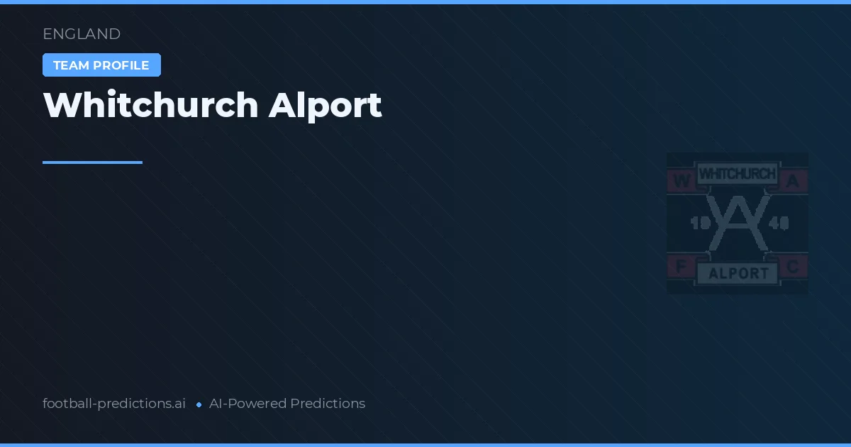 Whitchurch Alport Ponturi și statistici