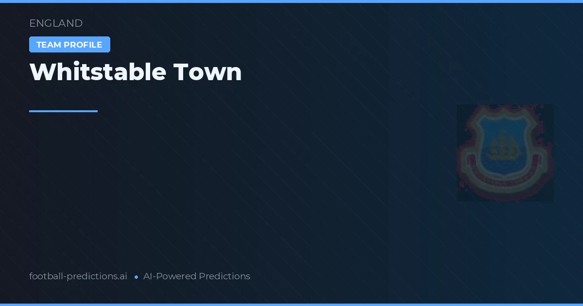 Whitstable Town Ponturi și statistici