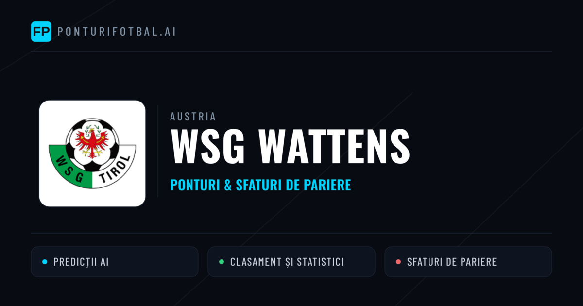 WSG Wattens Ponturi și statistici