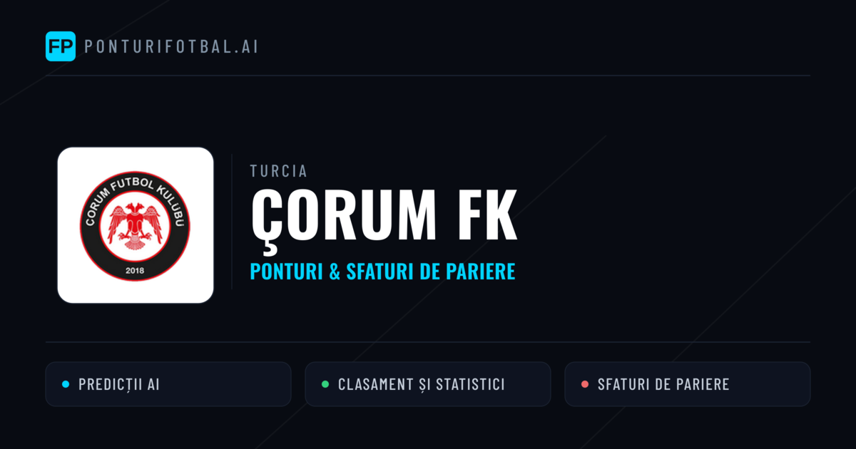 Çorum FK Ponturi și statistici