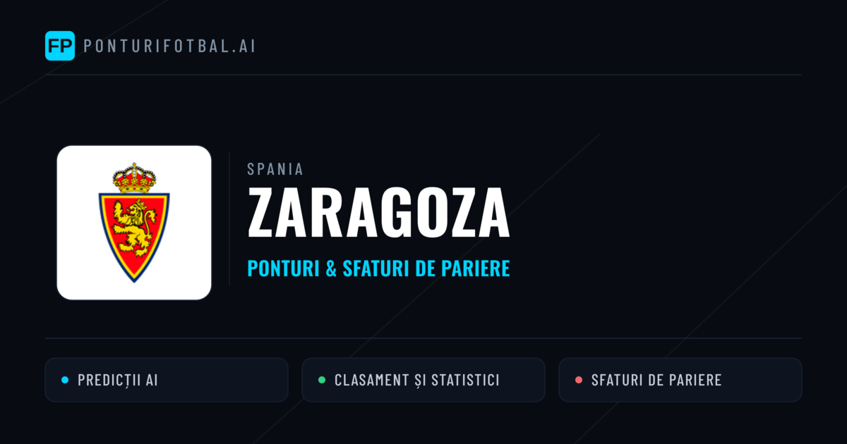 Zaragoza Ponturi și statistici