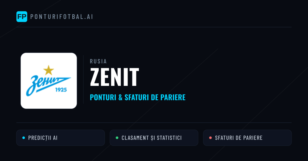 Zenit Ponturi și statistici