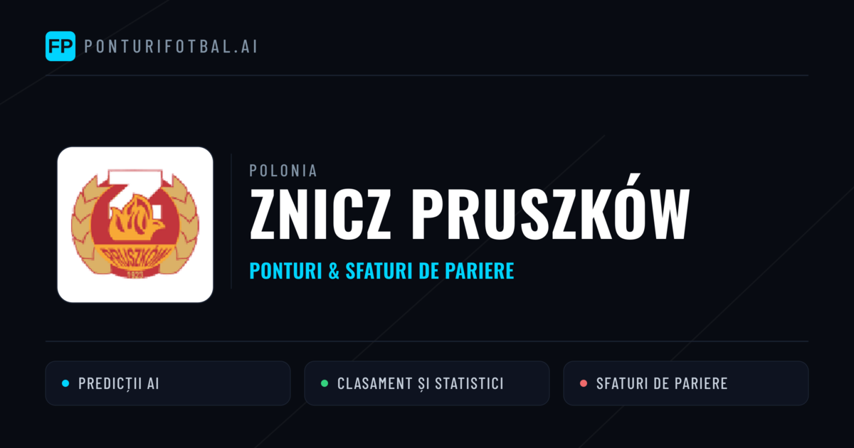 Znicz Pruszków Ponturi și statistici