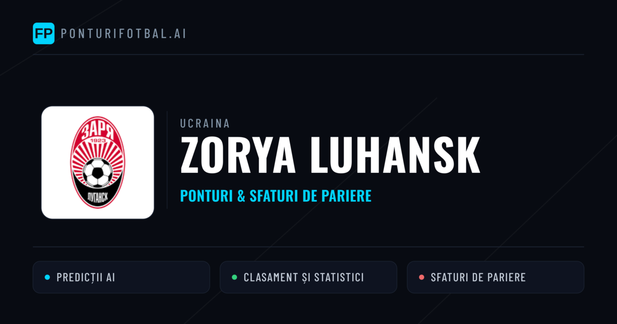 Zorya Luhansk Ponturi și statistici
